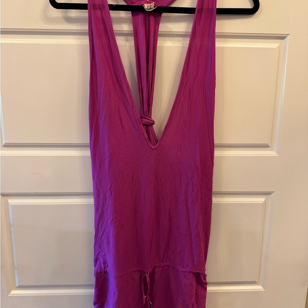 Luli Fama T Back Romper Coverup